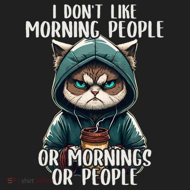 I Dont Like Morning People Coffee & Sarcastic Cat Grumpy Adult Drive Performance Visor
