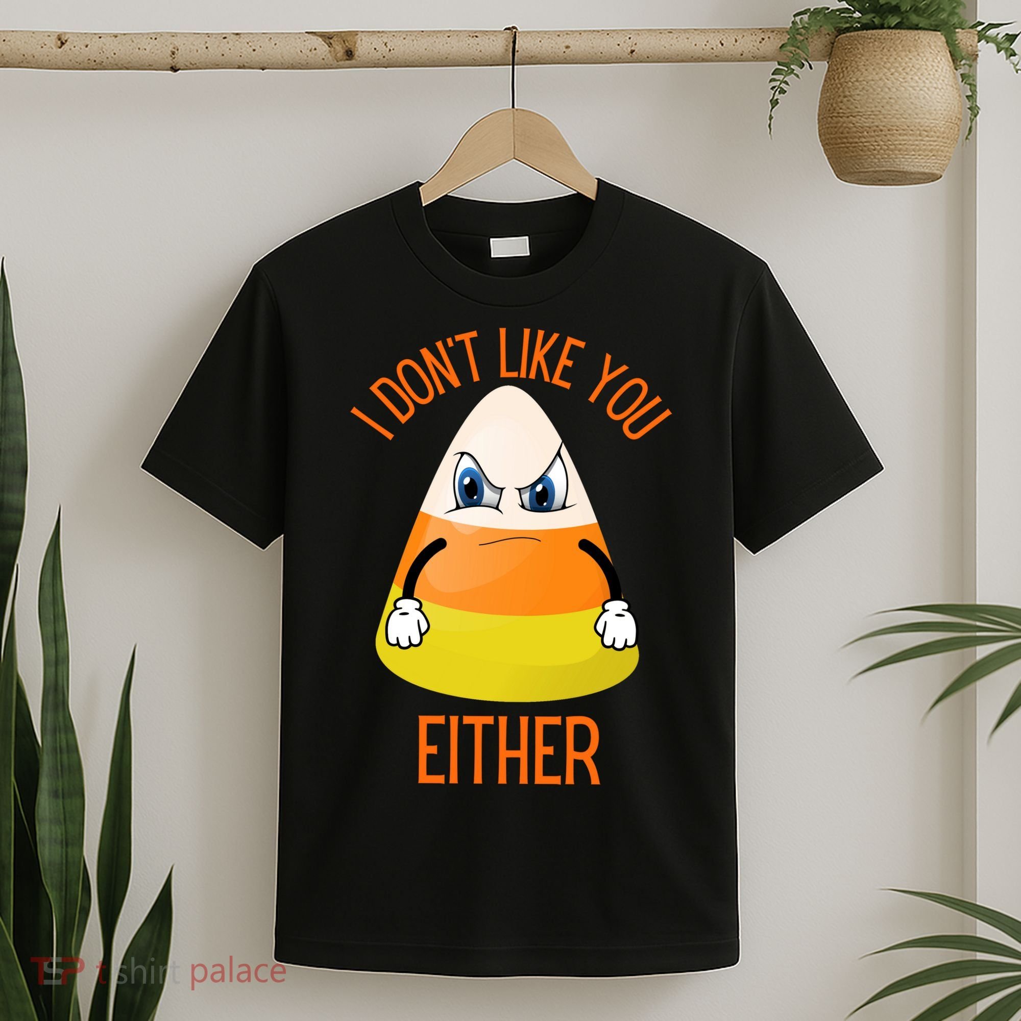 I Don't Like You Either Funny Halloween Candy Corn T-Shirt