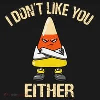 i don't like you either candy corn funny corn lover  Baby Bodysuit thumb 2