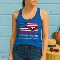 Independence Day Land Of The Free Because Of The Brave Gift Women's Tank Top thumb 2