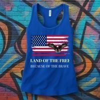 Independence Day Land Of The Free Because Of The Brave Gift Women's Tank Top thumb 3