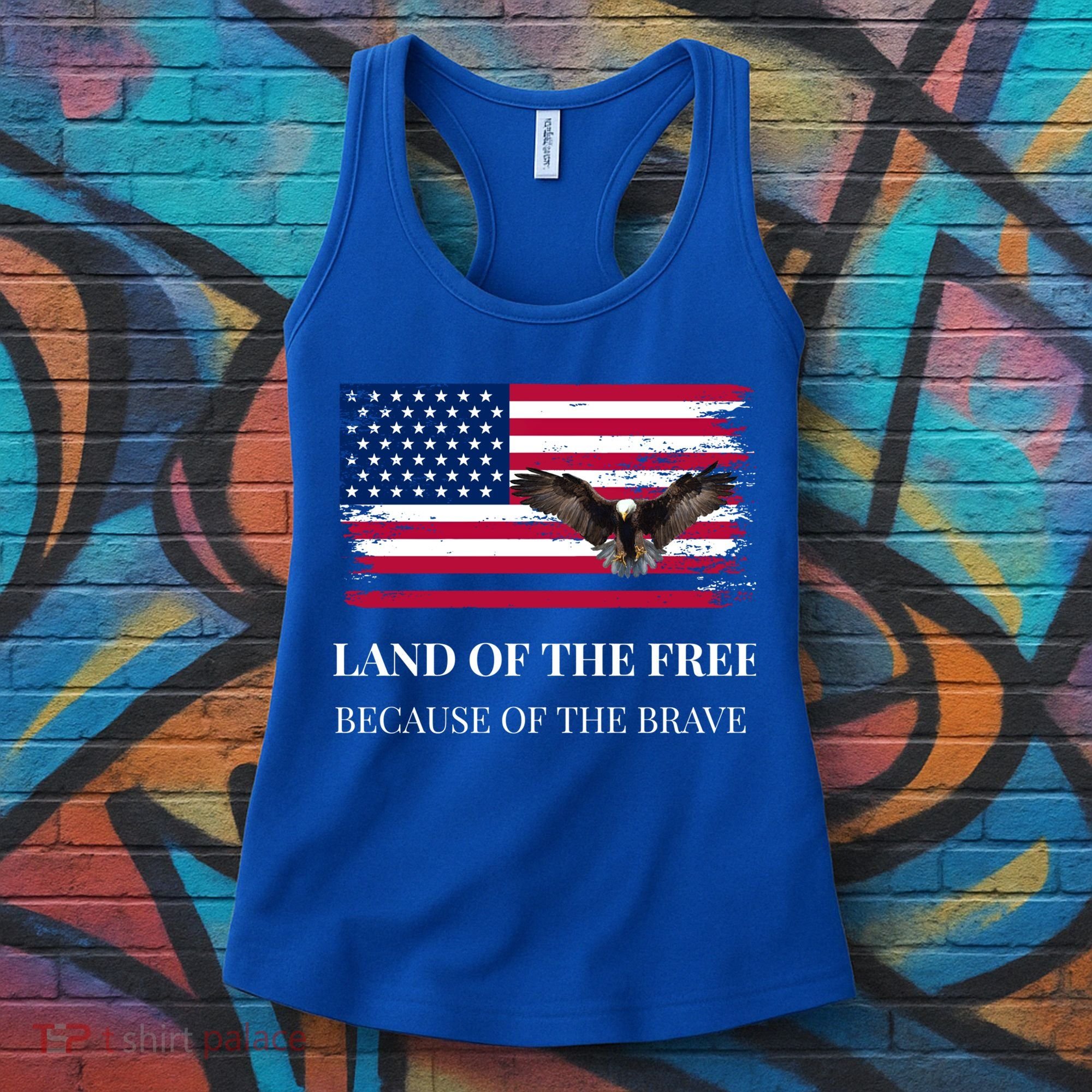 Independence Day Land Of The Free Because Of The Brave Gift Women's Tank Top