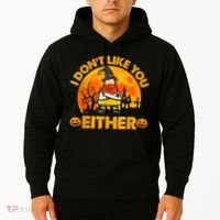 I Don't Like You Either Funny Halloween Candy Corn Hoodie thumb 2
