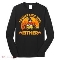 I Don't Like You Either Funny Halloween Candy Corn Long Sleeve Shirt thumb 0