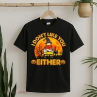 I Don't Like You Either Funny Halloween Candy Corn T-Shirt thumb 2