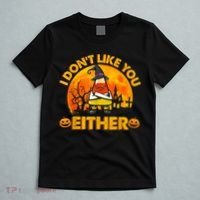 I Don't Like You Either Funny Halloween Candy Corn T-Shirt thumb 5