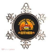 I Don't Like You Either Funny Halloween Candy Corn Ornament thumb 0