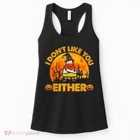 I Don't Like You Either Funny Halloween Candy Corn Women's Tank Top thumb 0