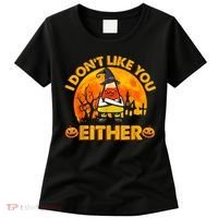I Don't Like You Either Funny Halloween Candy Corn Women's T-Shirt thumb 0