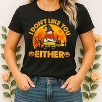 I Don't Like You Either Funny Halloween Candy Corn Women's T-Shirt thumb 2