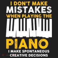 I Don't Make Mistakes Piano Musician Humor Tumbler thumb 3