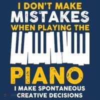 I Don't Make Mistakes Piano Musician Humor Women's Hoodie thumb 2