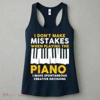 I Don't Make Mistakes Piano Musician Humor Women's Tank Top thumb 3