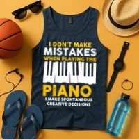 I Don't Make Mistakes Piano Musician Humor Tank Top thumb 4