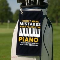 I Don't Make Mistakes Piano Musician Humor Golf Towel thumb 2