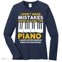 I Don't Make Mistakes Piano Musician Humor Women's Long Sleeve Shirt thumb 0