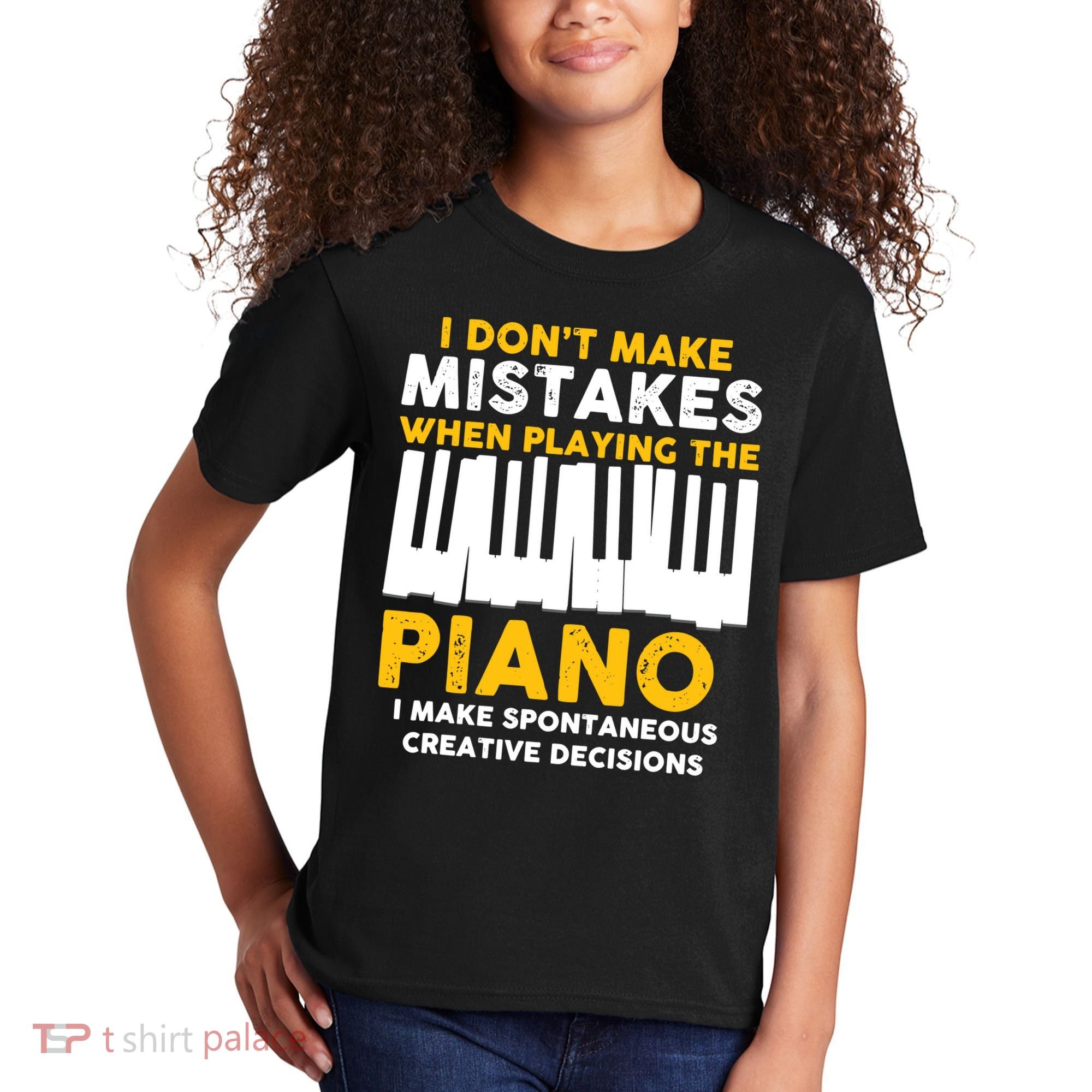 I Don't Make Mistakes Piano Musician Humor Kids T-Shirt