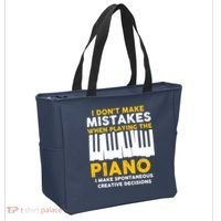 I Don't Make Mistakes Piano Musician Humor Tote Bag thumb 2