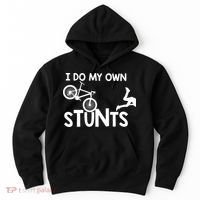 I Do My Own Stunts Mountain Biker Funny Hoodie thumb 0