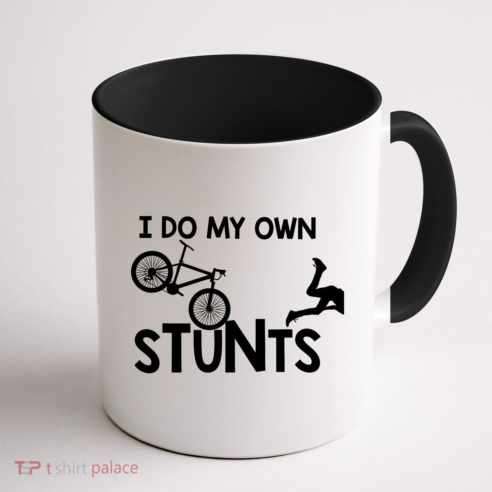 I Do My Own Stunts Mountain Biker Funny Coffee Mug