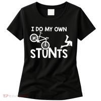 I Do My Own Stunts Mountain Biker Funny Women's T-Shirt thumb 0