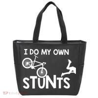 I Do My Own Stunts Mountain Biker Funny Tote Bag thumb 0