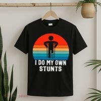 I Do My Own Stunts - Get Well Gift - Injury Leg - Broken Arm T-Shirt thumb 2