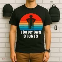 I Do My Own Stunts - Get Well Gift - Injury Leg - Broken Arm T-Shirt thumb 6