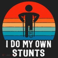 I Do My Own Stunts - Get Well Gift - Injury Leg - Broken Arm Beanie thumb 2