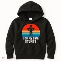 I Do My Own Stunts - Get Well Gift - Injury Leg - Broken Arm Kids Hoodie thumb 0