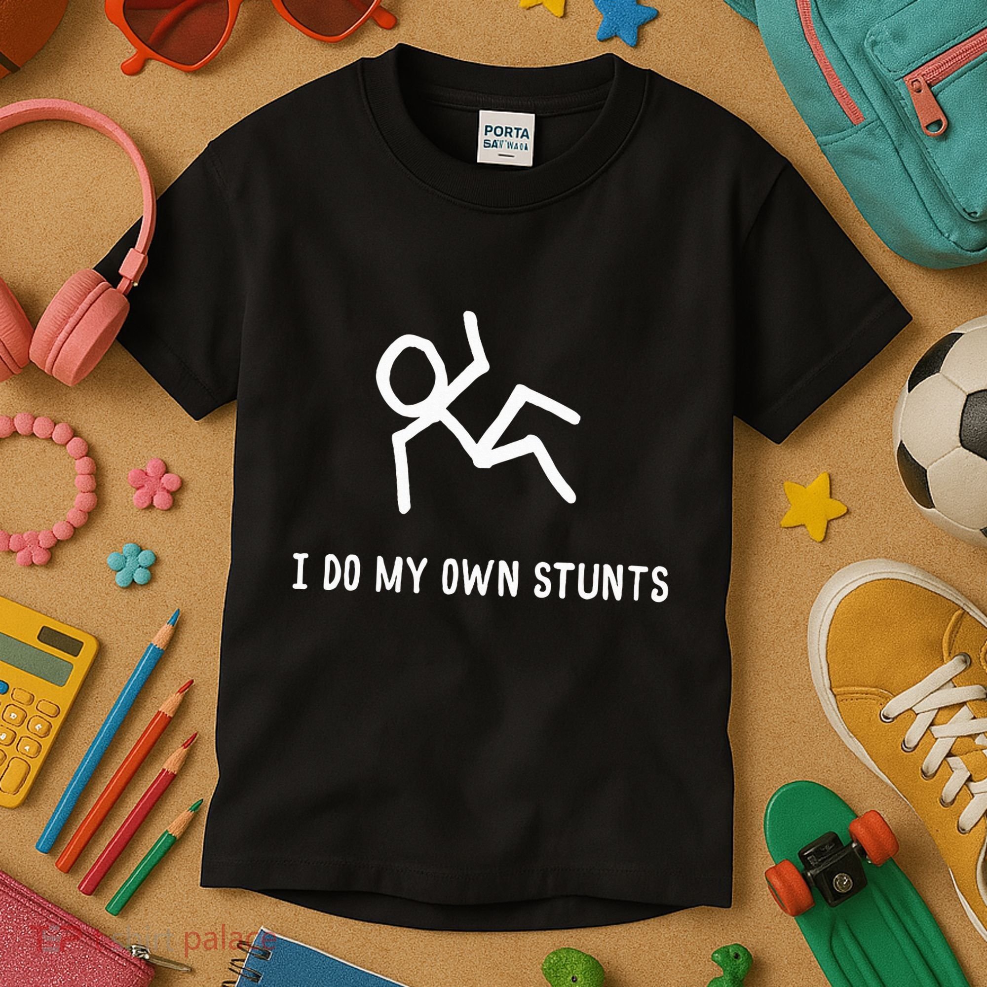 I Do My Own Stunts Kids T-Shirt