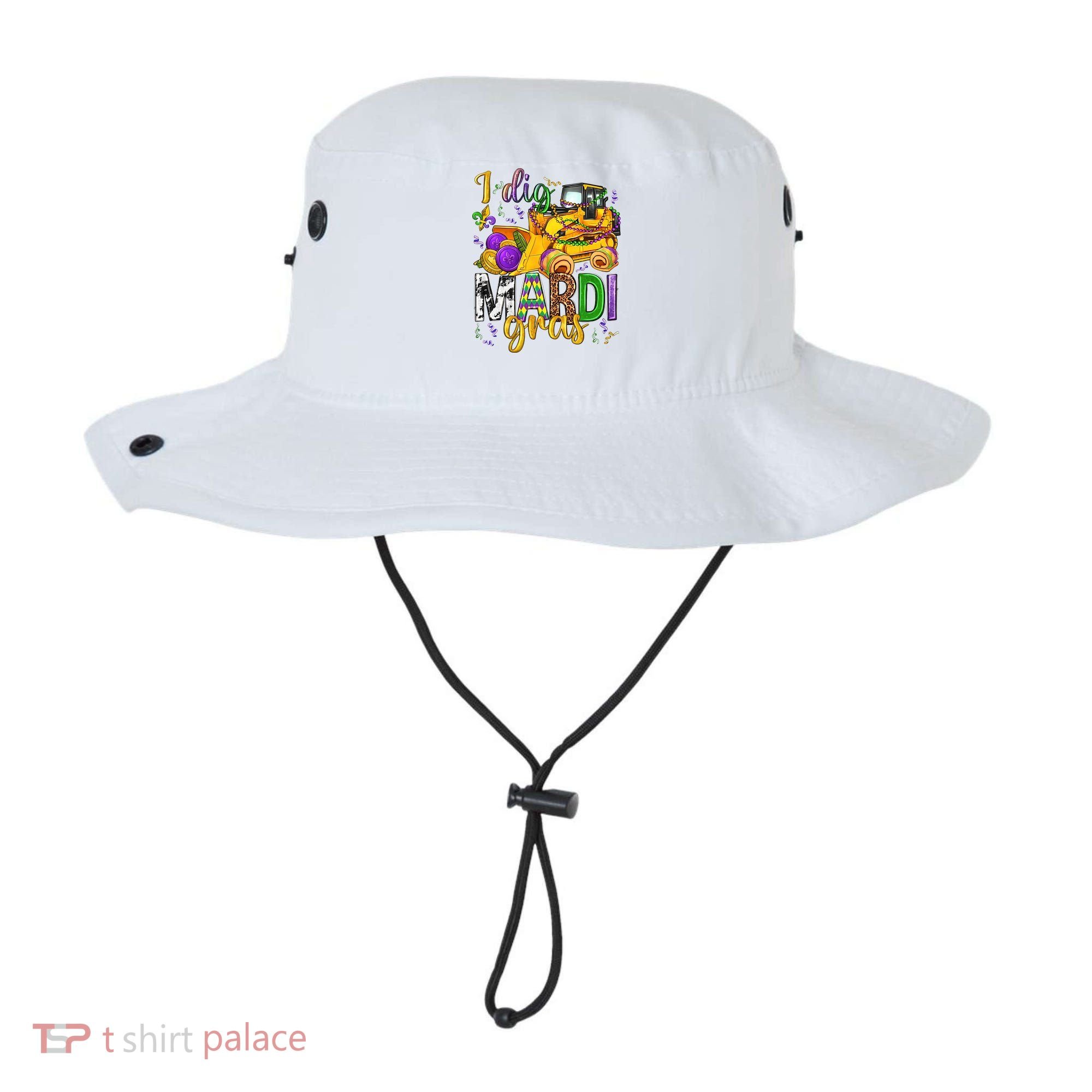 I Dig Madri Gras Excavator Funny Gift Idea Holiday Trending Bucket Hat