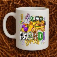 I Dig Madri Gras Excavator Funny Gift Idea Holiday Trending Coffee Mug thumb 2