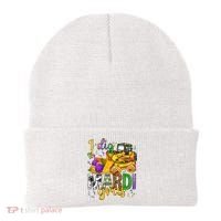 I Dig Madri Gras Excavator Funny Gift Idea Holiday Trending Beanie thumb 0