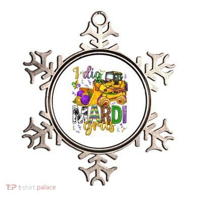 I Dig Madri Gras Excavator Funny Gift Idea Holiday Trending Ornament