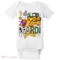 I Dig Madri Gras Excavator Funny Gift Idea Holiday Trending Baby Bodysuit thumb 0