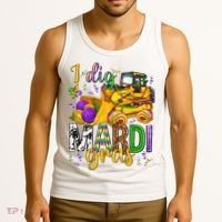 I Dig Madri Gras Excavator Funny Gift Idea Holiday Trending Tank Top thumb 3