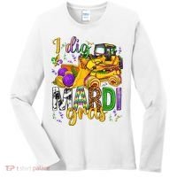 I Dig Madri Gras Excavator Funny Gift Idea Holiday Trending Women's Long Sleeve Shirt thumb 0