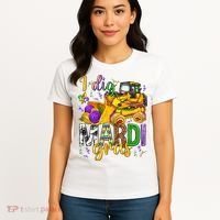 I Dig Madri Gras Excavator Funny Gift Idea Holiday Trending Women's T-Shirt thumb 4