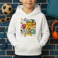 I Dig Madri Gras Excavator Funny Gift Idea Holiday Trending Kids Hoodie thumb 2