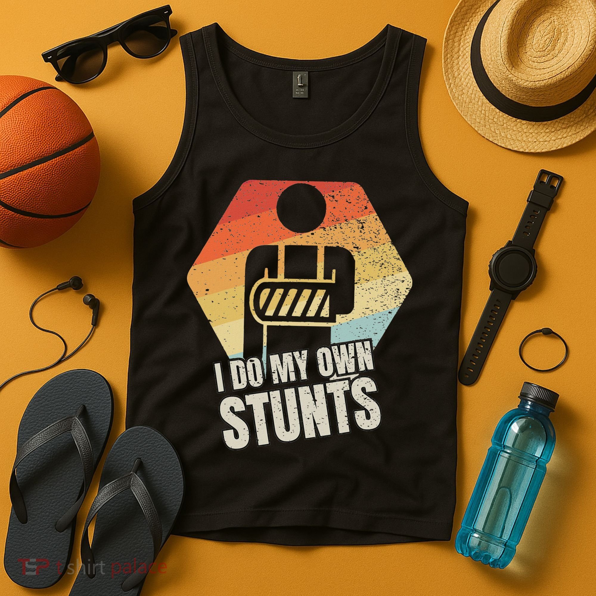 I Do My Own Stunts Broken Arm Gifts Funny Injury Tank Top