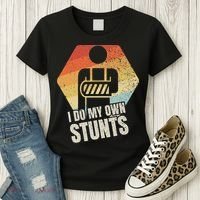 I Do My Own Stunts Broken Arm Gifts Funny Injury Women's T-Shirt thumb 3