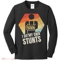 I Do My Own Stunts Broken Arm Gifts Funny Injury Kids Long Sleeve Shirt thumb 0