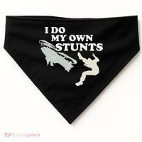 I Do My Own Stunts Snowmobile Snow Machine All USA-Made Doggie Bandana thumb 0