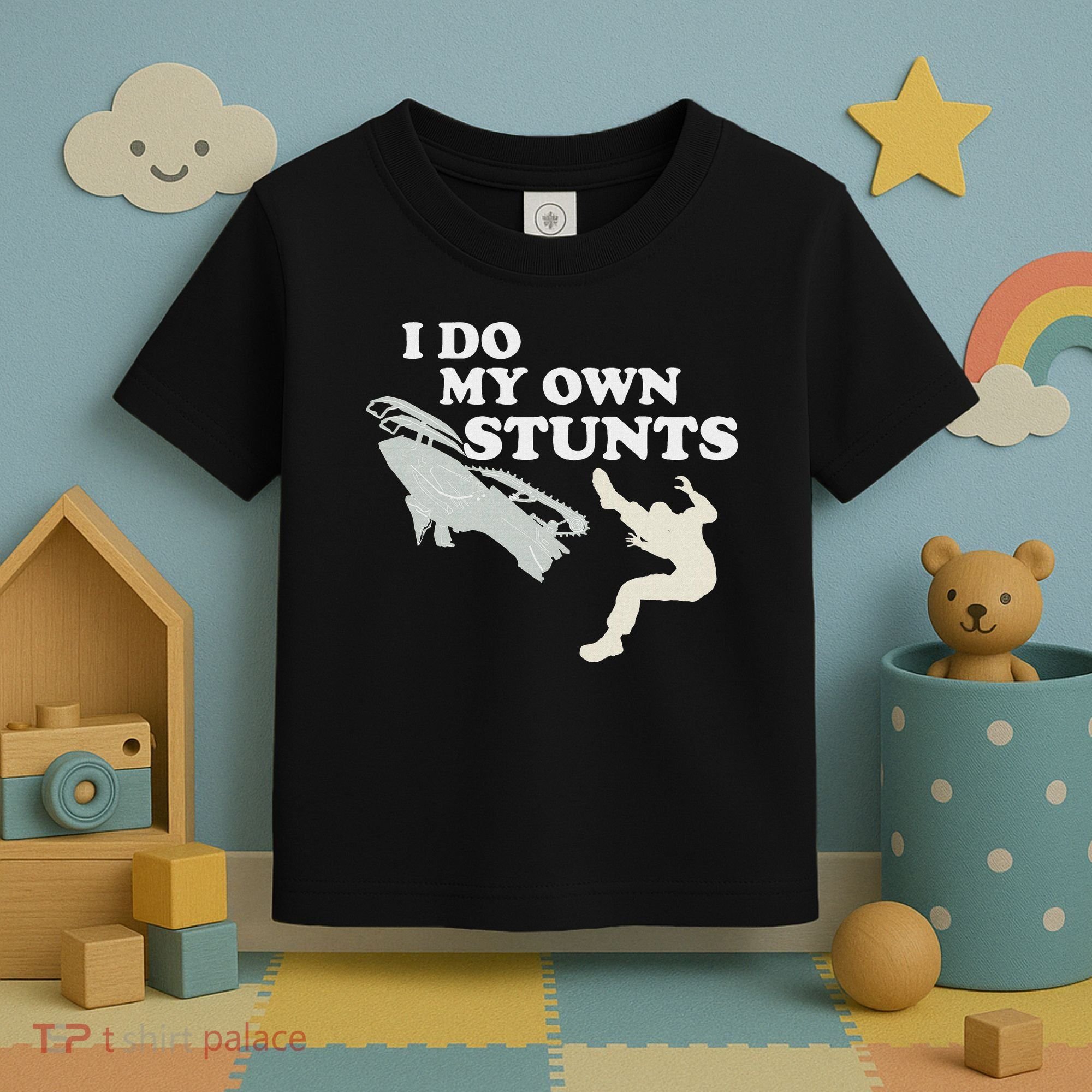I Do My Own Stunts Snowmobile Snow Machine All Toddler T-Shirt