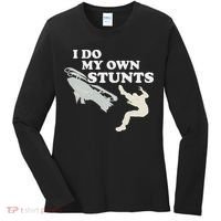 I Do My Own Stunts Snowmobile Snow Machine All Women's Long Sleeve Shirt thumb 0