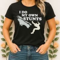 I Do My Own Stunts Snowmobile Snow Machine All Women's T-Shirt thumb 2
