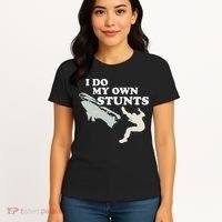I Do My Own Stunts Snowmobile Snow Machine All Women's T-Shirt thumb 4