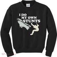I Do My Own Stunts Snowmobile Snow Machine All Kids Sweatshirt thumb 0