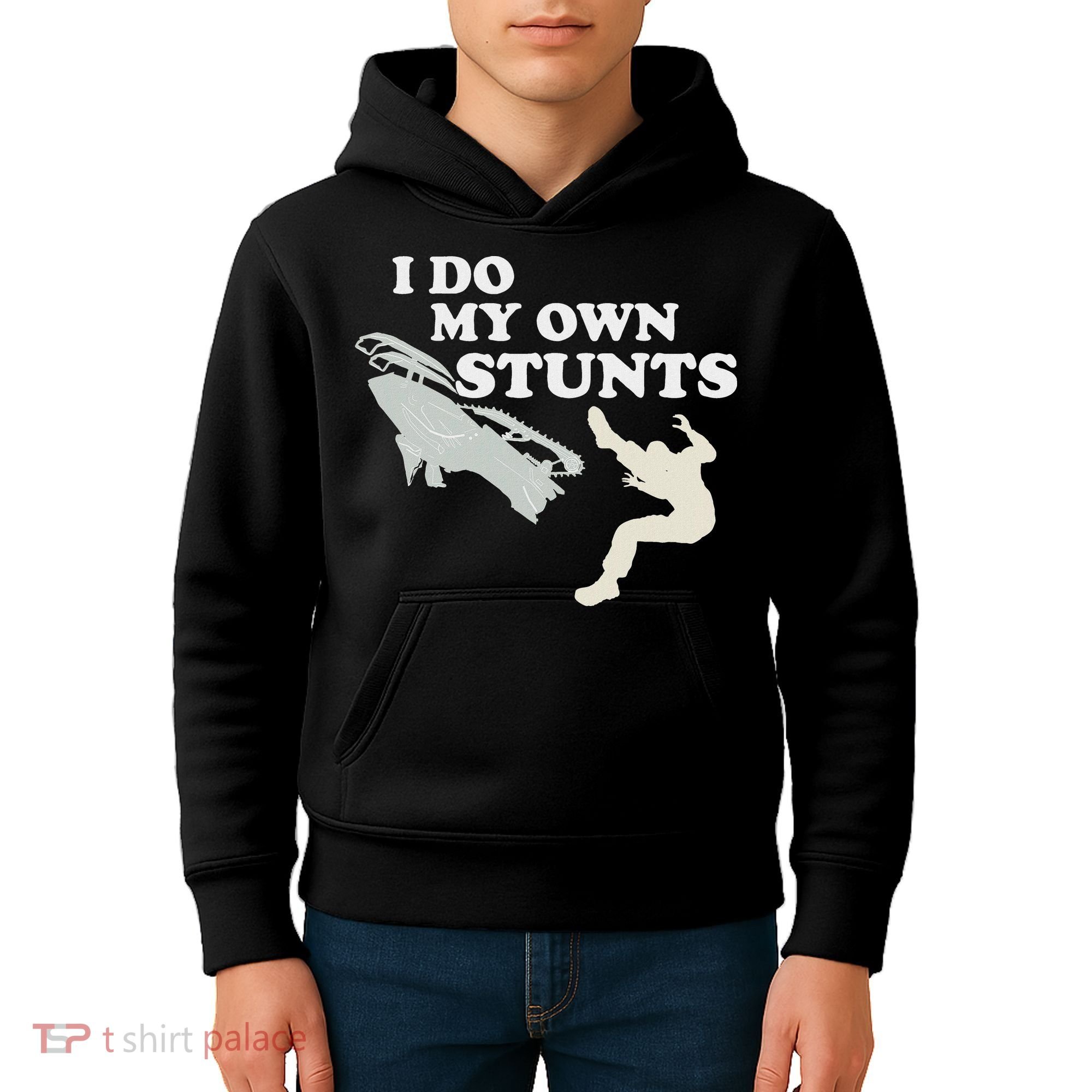 I Do My Own Stunts Snowmobile Snow Machine All Kids Hoodie